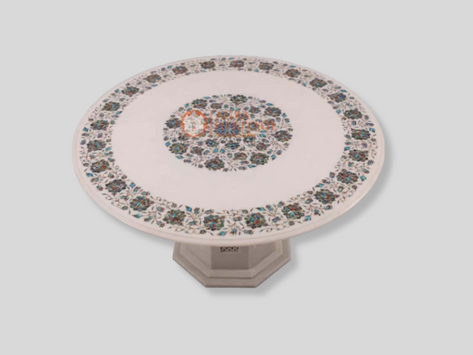 Marble Coffee Top Table Pauashell Fine Floral Patio Décor
