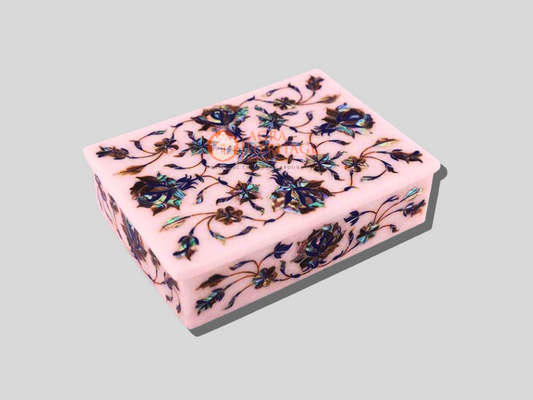 Jewelry Box Pauashell Marquetry Floral Art
