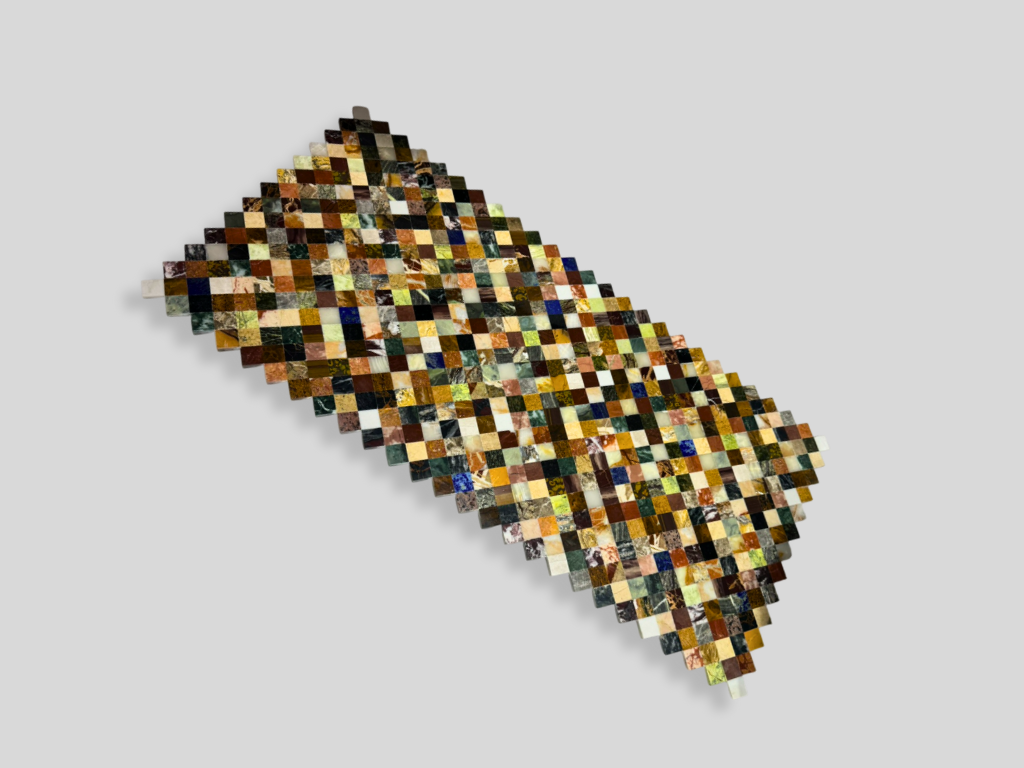 Rectangle Semi Precious Gemstone Top Mosaic Dining Table Patio Decor