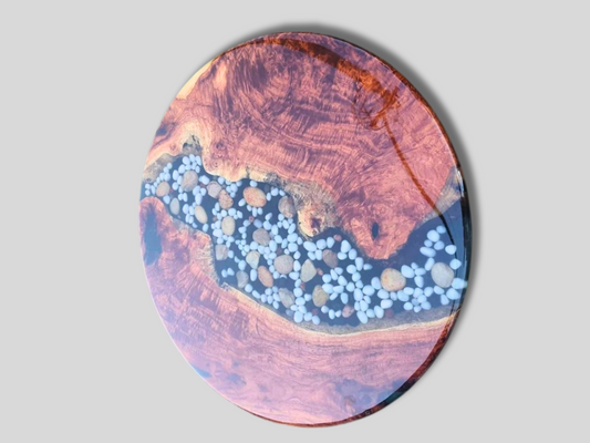 River Rock Epoxy Table, Pebble Resin Epoxy Table, Custom Order Available
