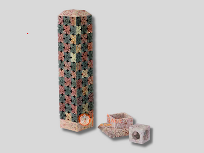 Soapstone Marble Candle & Incense Holder for Home