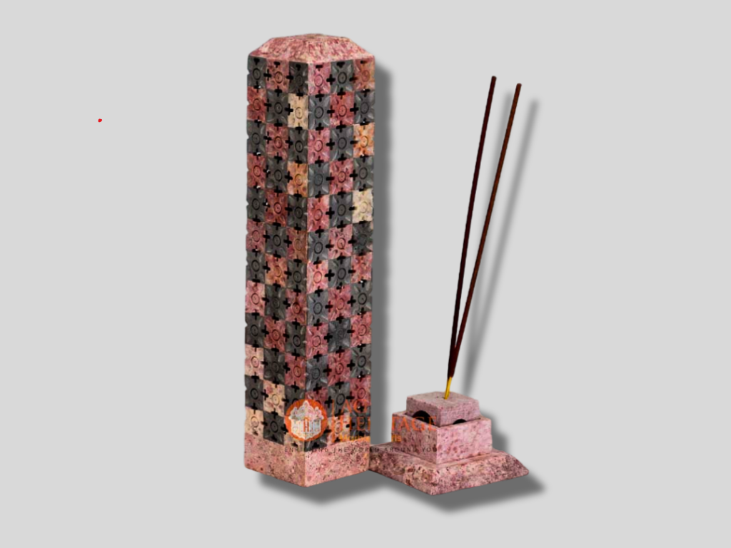 Soapstone Marble Candle & Incense Holder for Home