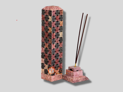 Soapstone Marble Candle & Incense Holder for Home