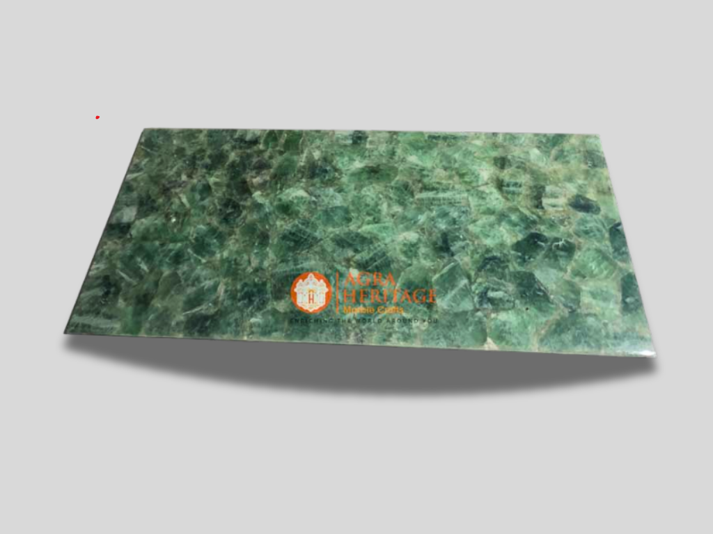 Green Fluorite Marble Dining Table Top Handmade Art