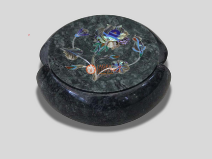 Marble Pauashell Floral Coffee Mug Coaster Set