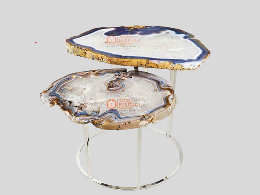Salt Agate Stone Top Coffee Table Furniture Decor