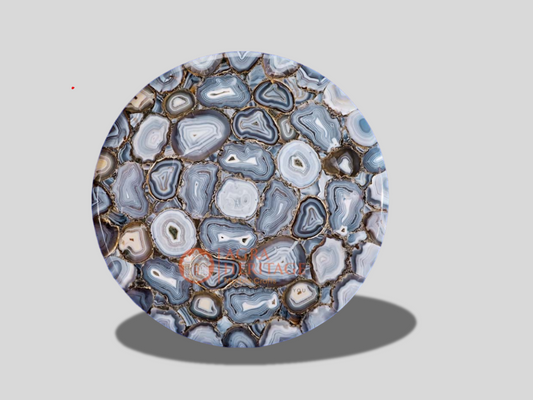 Decorative Agate Round Coffee Hallway Table Top
