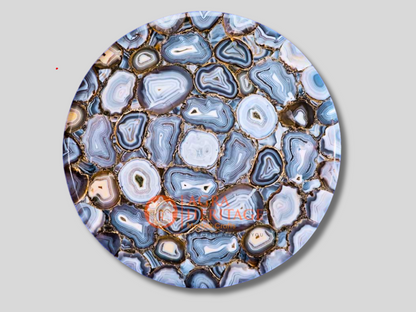 Decorative Agate Round Coffee Hallway Table Top
