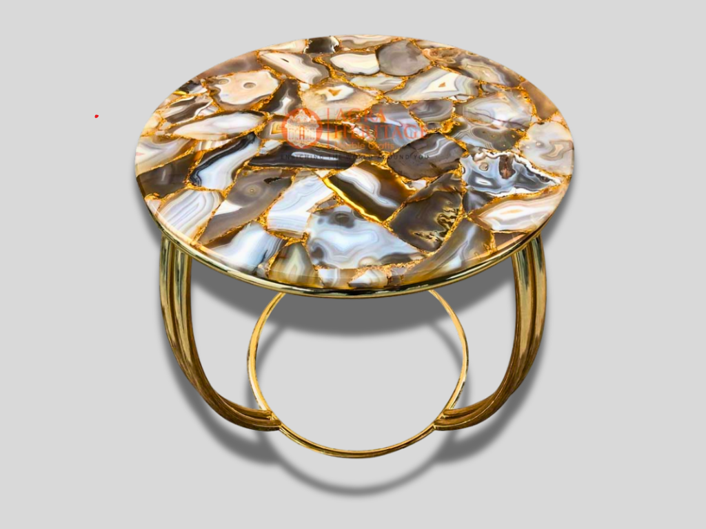 Natural Precious Stone Agate Table Top Home Decor