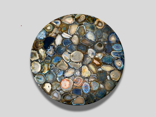 Natural Stone Agate Round Dining Table Top Online