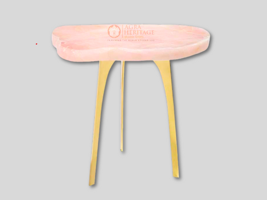Attractive Rose Quartz Agate Small Table Top