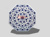 White Marble Lapis Pietradura Floral Interior Table Top