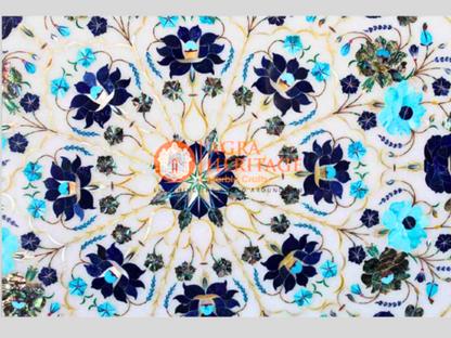 Marble Turquoise Pietradura Coffee Table Home Decor
