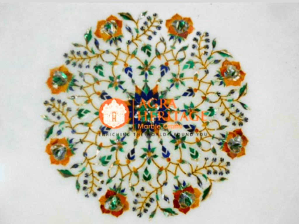 Cafeteria Marble Table Top Pauashell Pitradura Art Decor