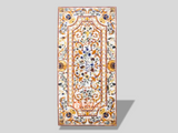 White Marble Pietra Dura Dining Table Top Inlay Design