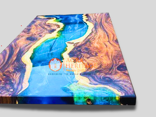 Epoxy Table, Dining, Sofa, Center Table Top Live Edge Walnut Table, Custom Order, Epoxy Resin River Table