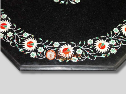 Marble Coffee Table Top Carnelian Inlay Stone Home Decor