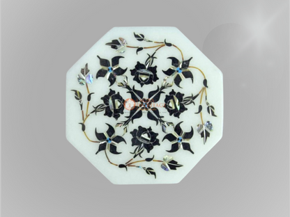 White Marble Octagon Jewelry Storage Box Inlay Gifts