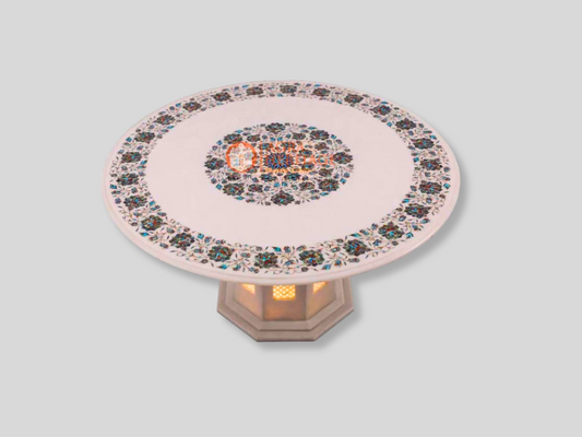 Marble Coffee Top Table Pauashell Fine Floral Patio Décor