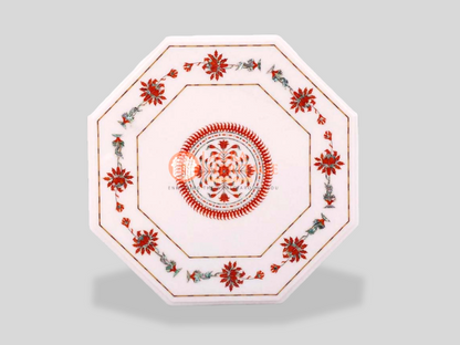 Marble Center Side Table Top Carnelian Italian Art