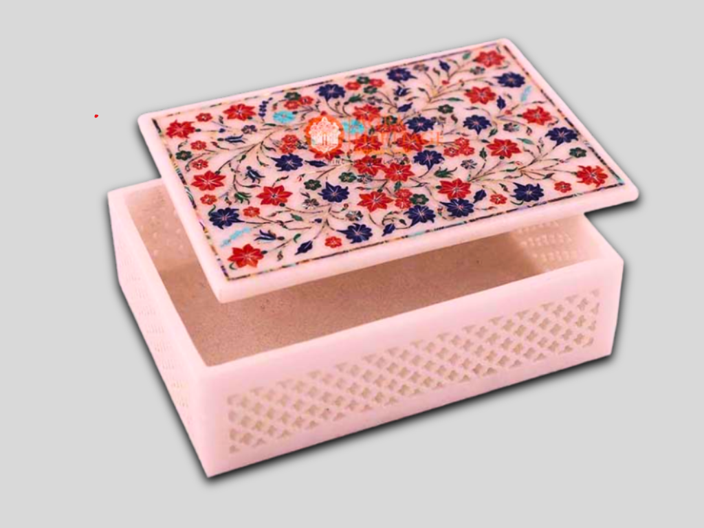 Modern Fine Floral Art Jewelry Keepsake Box