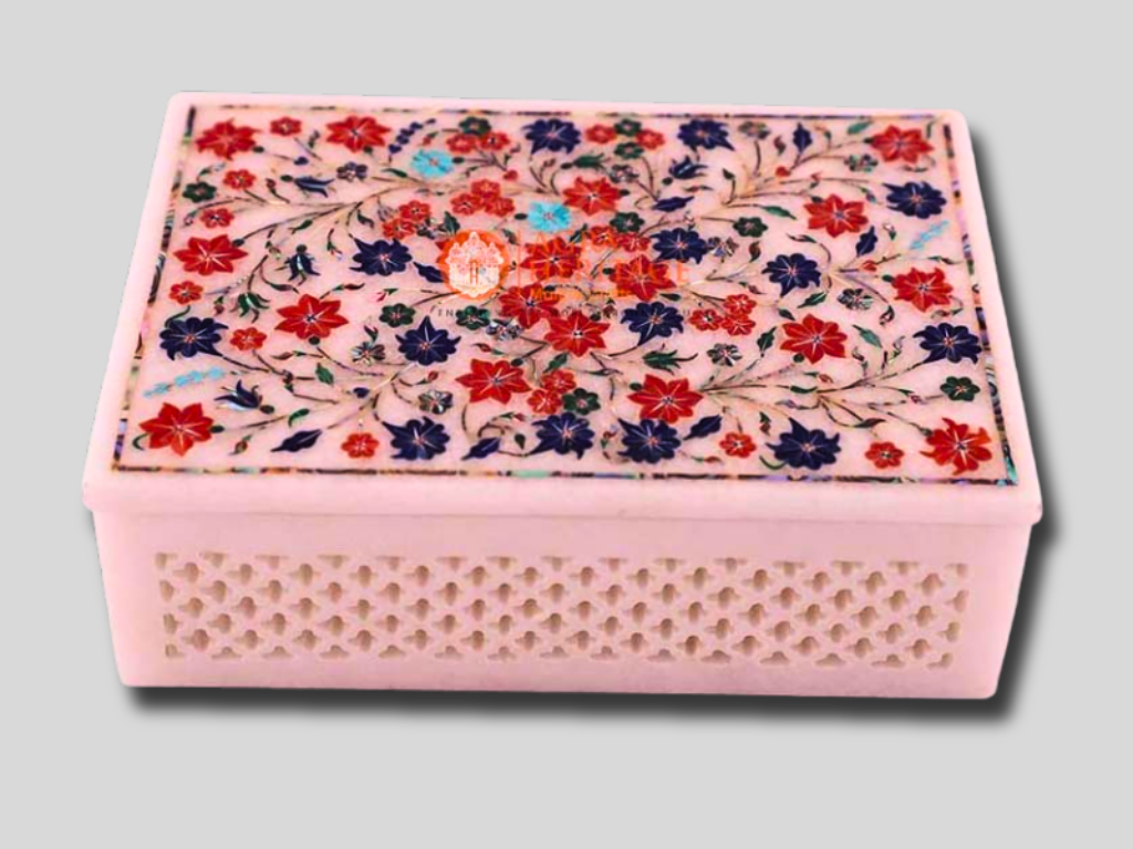 Modern Fine Floral Art Jewelry Keepsake Box