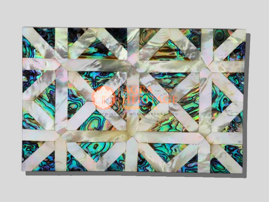 Pauashell Inlay Marble Jewelry Storage Box for Gift