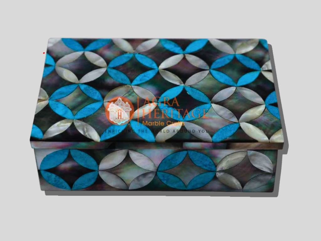 Marble Decorative Jewelry Boxes Inlay Stone Gift