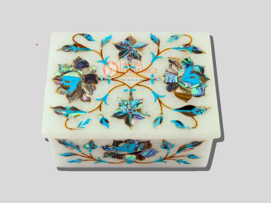 Jewelry Organizer Pauashell Marquetry Floral Art