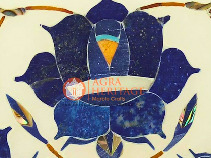 Marble Vintage Box Lapis Pietradura Floral Art