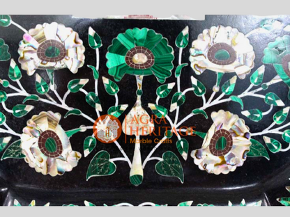 Black Marble Agra Tajmahal Beautiful Collectible Serving Tray (Copy)