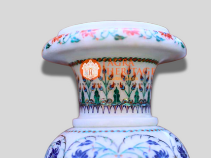 Malachite Lapis Turquoise Multi Inlay Stone Marble Vase