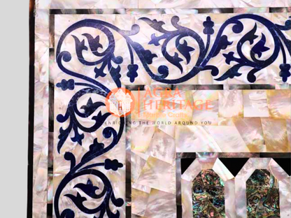Marble Center Top Table Lapis Fine Floral Pietradura Art