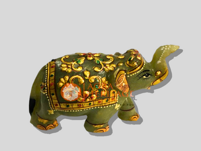 Exclusive Green Pizer Jumbo Elephant Sculpture