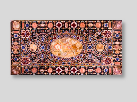 Inlay Pietradura Conference Table Top Decor