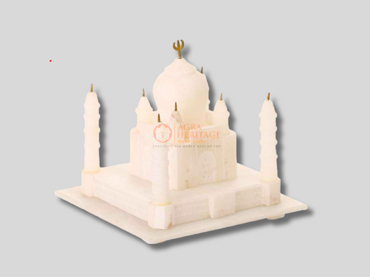 White Marble Handmade Tajmahal Model for Sale