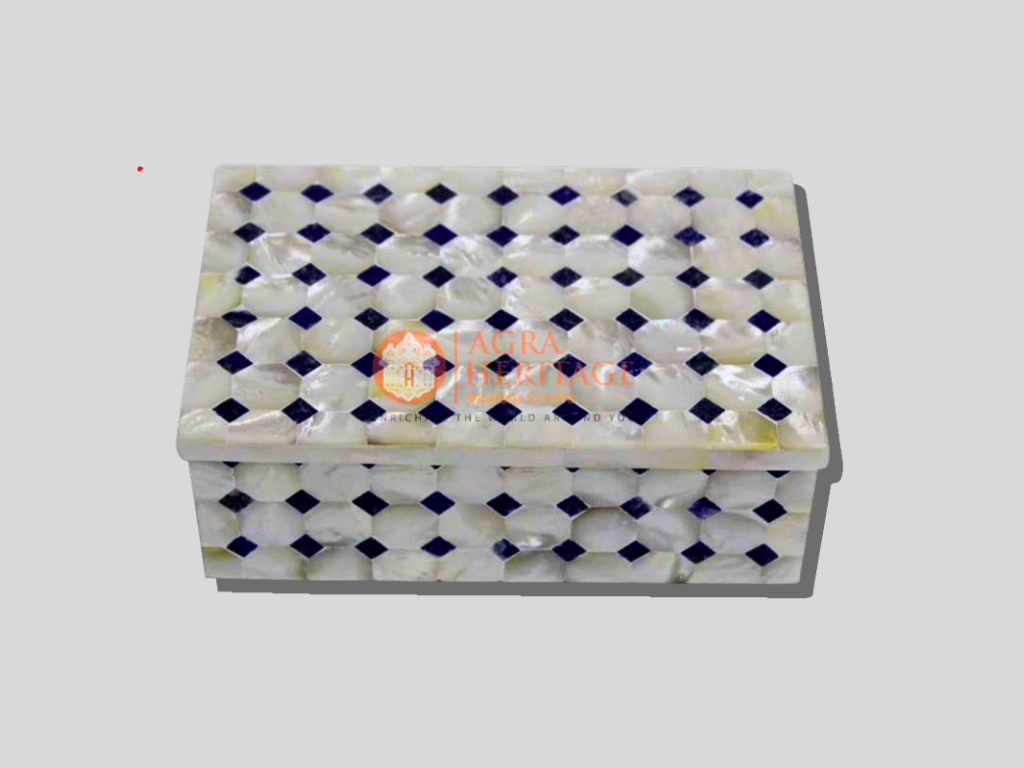 Marble Rectangle Jewelry Box Collectible Gift