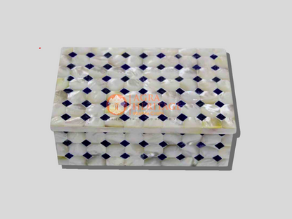 Marble Rectangle Jewelry Box Collectible Gift