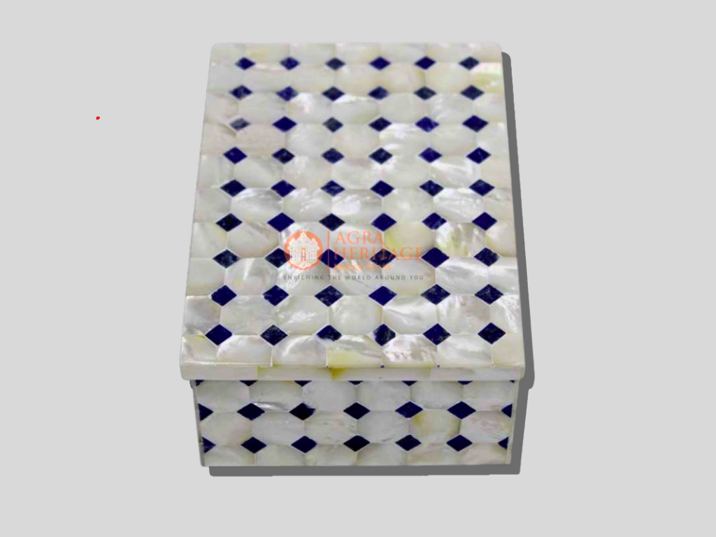 Marble Rectangle Jewelry Box Collectible Gift