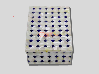 Marble Rectangle Jewelry Box Collectible Gift