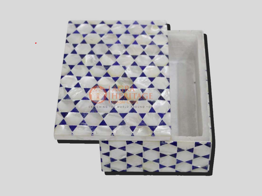 Custom Made Marble Jewelry Box Lapis Art