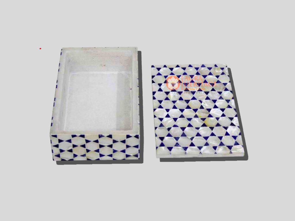 Custom Made Marble Jewelry Box Lapis Art