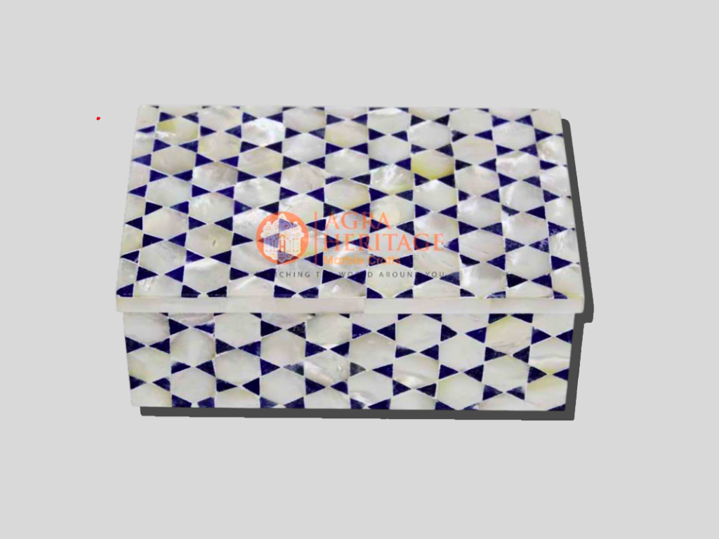 Custom Made Marble Jewelry Box Lapis Art