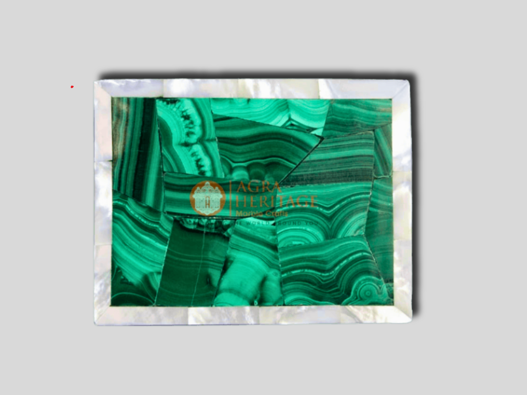 Marble Jewelry Box For Girls Malachite Stone Art