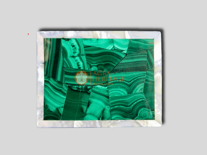 Marble Jewelry Box For Girls Malachite Stone Art