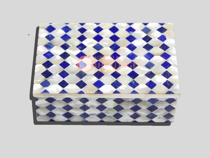 Marble Lapis Mother of pearls Jewelry Box