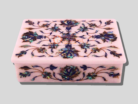 Jewelry Box Pauashell Marquetry Floral Art