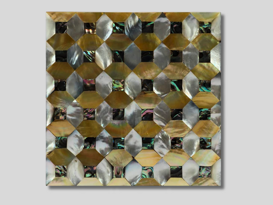 Real Mop Pauashell Stone Mosaic Art Vanity Box