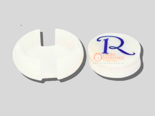 Handmade White Vintage Coaster Set Kitchenware
