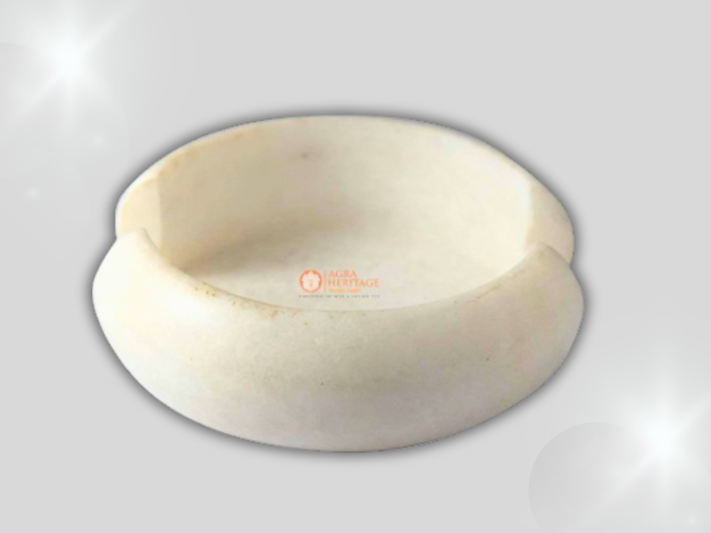 Round Marble Coaster Set Horse Inlay Floral Home Decor Gifts